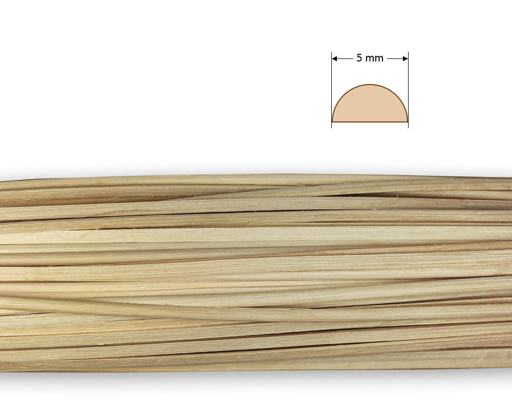 Peddigrohr gespalten natur 5 mm