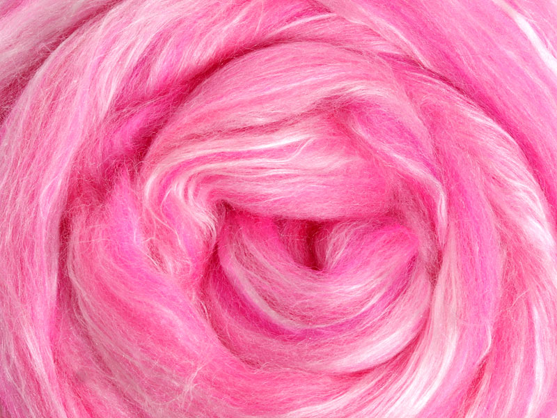 Ashford Kammzug Seide/Merino - Flamingo