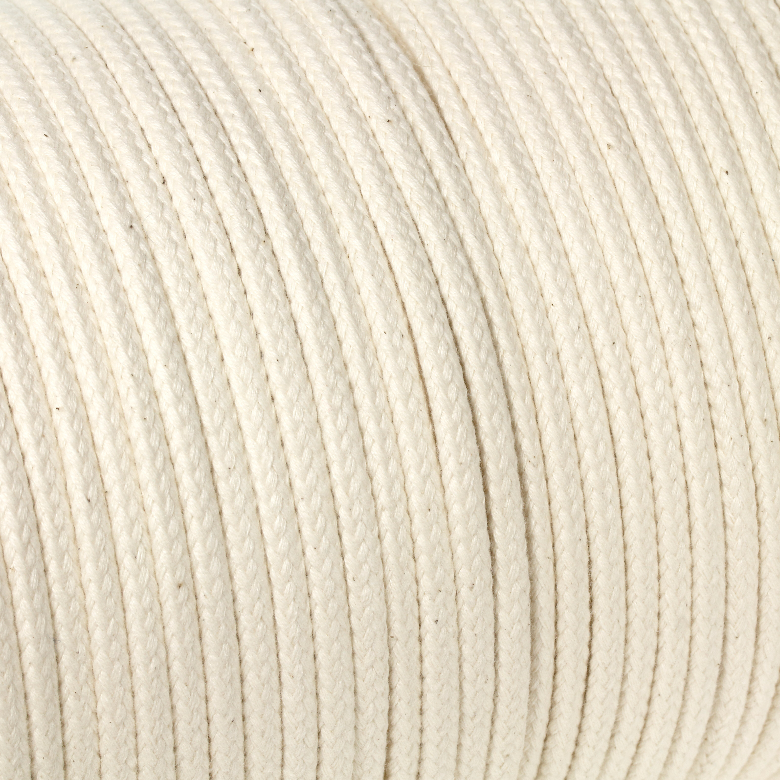 Baumwollseil fein 6 mm natur hohlgeflochten