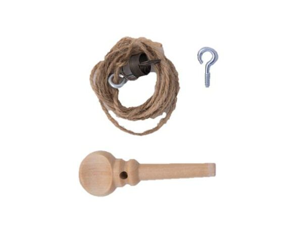 Kromski Bremsschnur mit Regelknopf und Haken lackiert