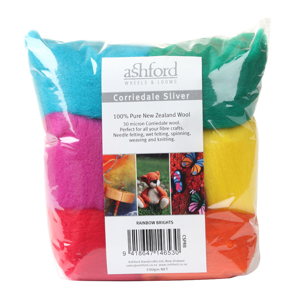 Ashford Corriedale Farbthemen-Set Rainbow Brights