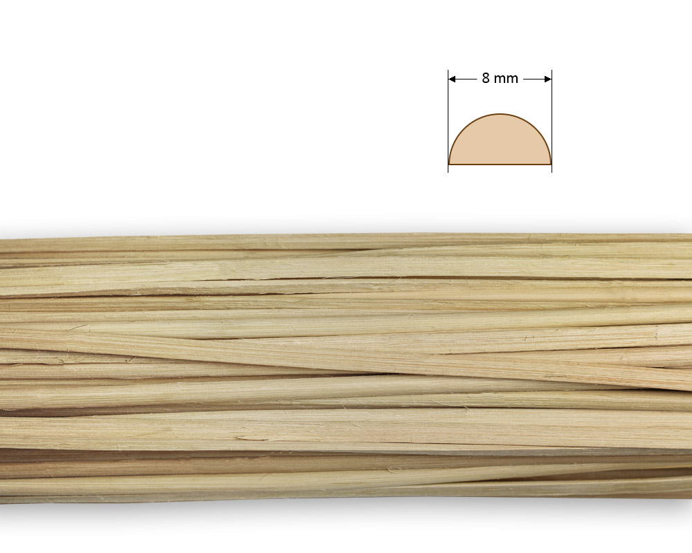 Peddigrohr gespalten natur 8 mm