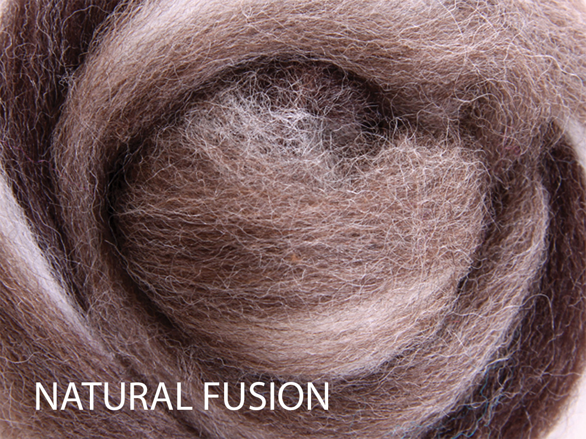 Ashford Kammzug Corriedale meliert - Natural Fusion