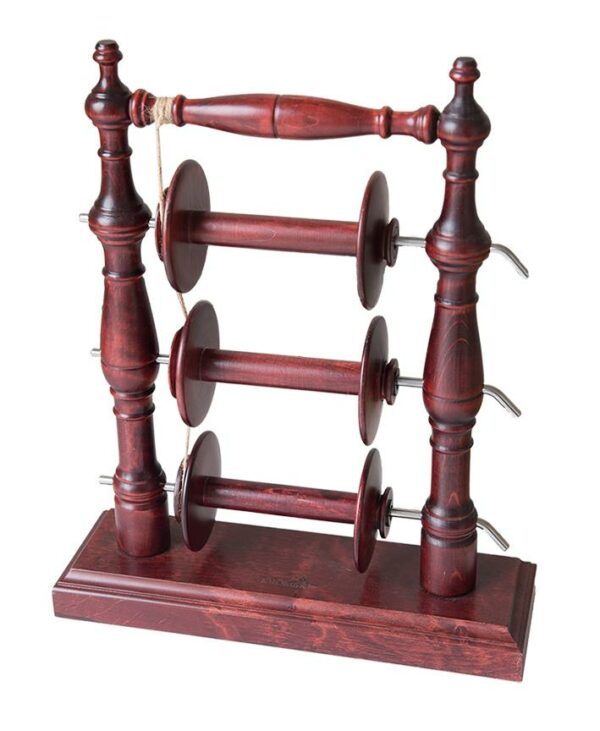 Kromski Spulenhalter Lazy Kate Vertikal lackiert Mahagoni