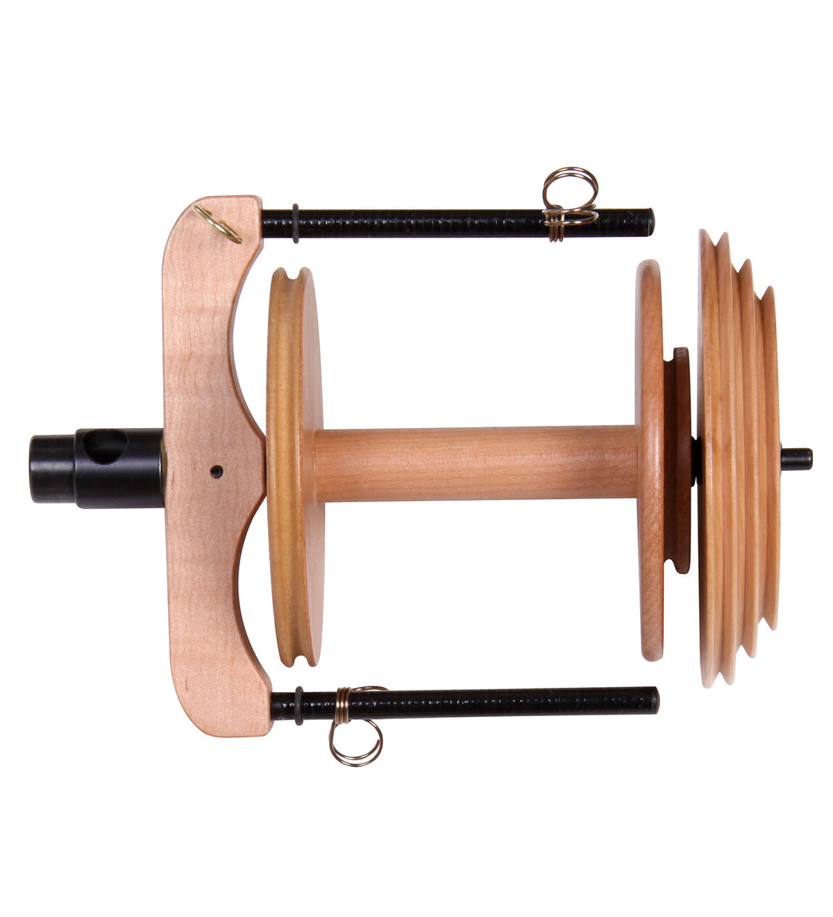 Ashford Double Drive Sliding Hook Flyer Jumbo mit Spule lackiert