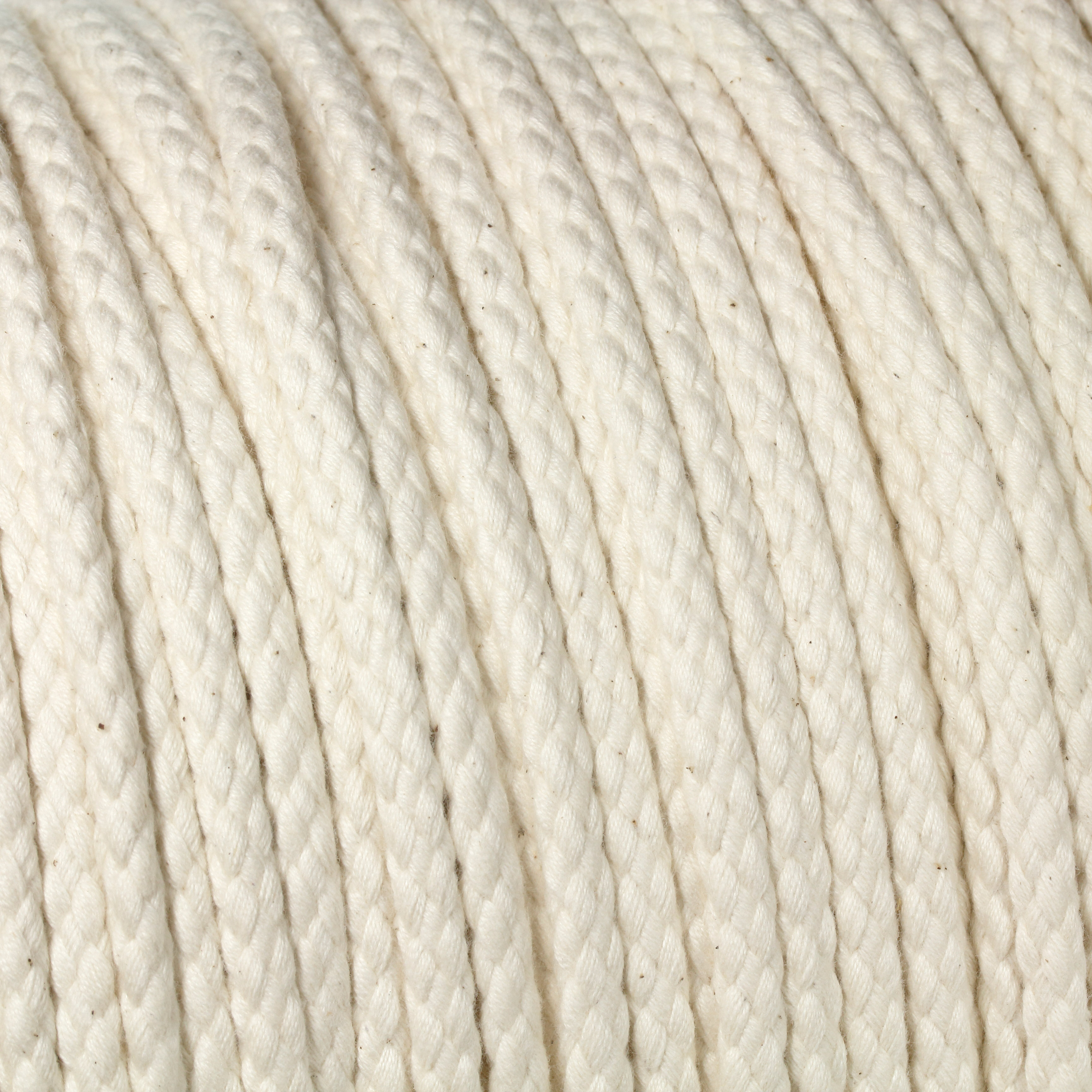 Baumwollseil strukturiert 8 mm natur hohlgeflochten