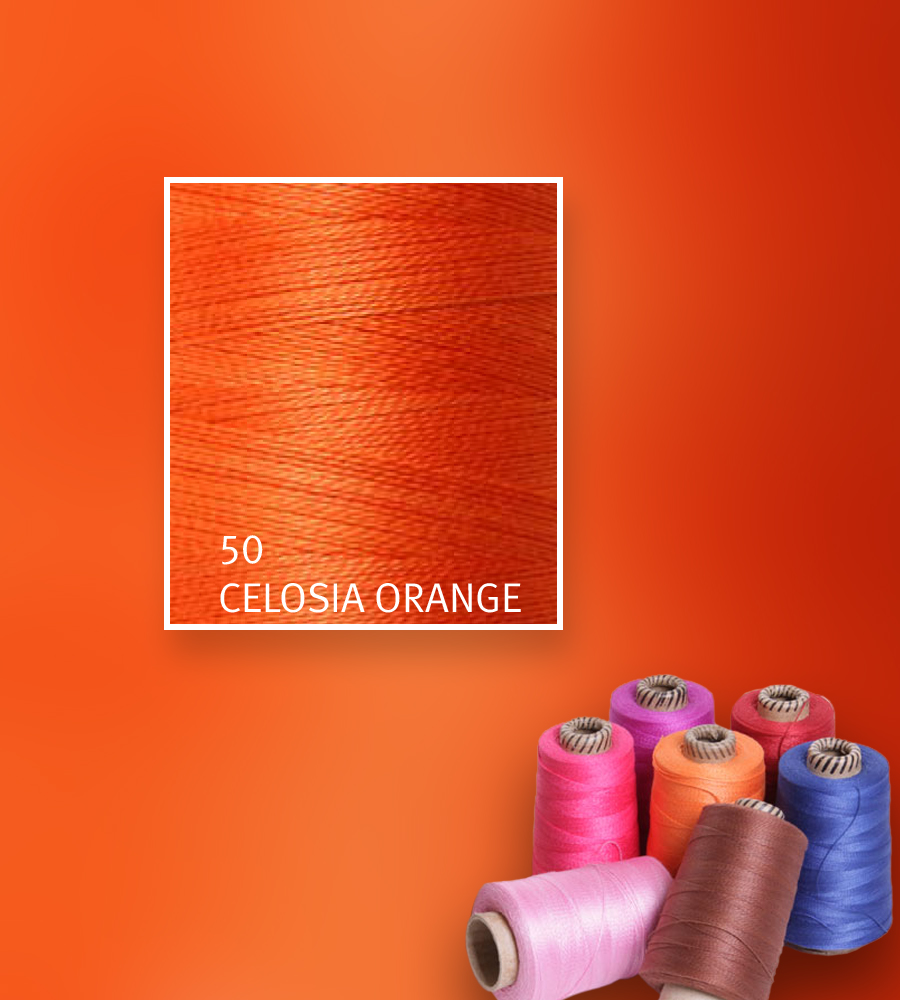 Baumwollgarn mercerisiert 5/2 - Celosia Orange