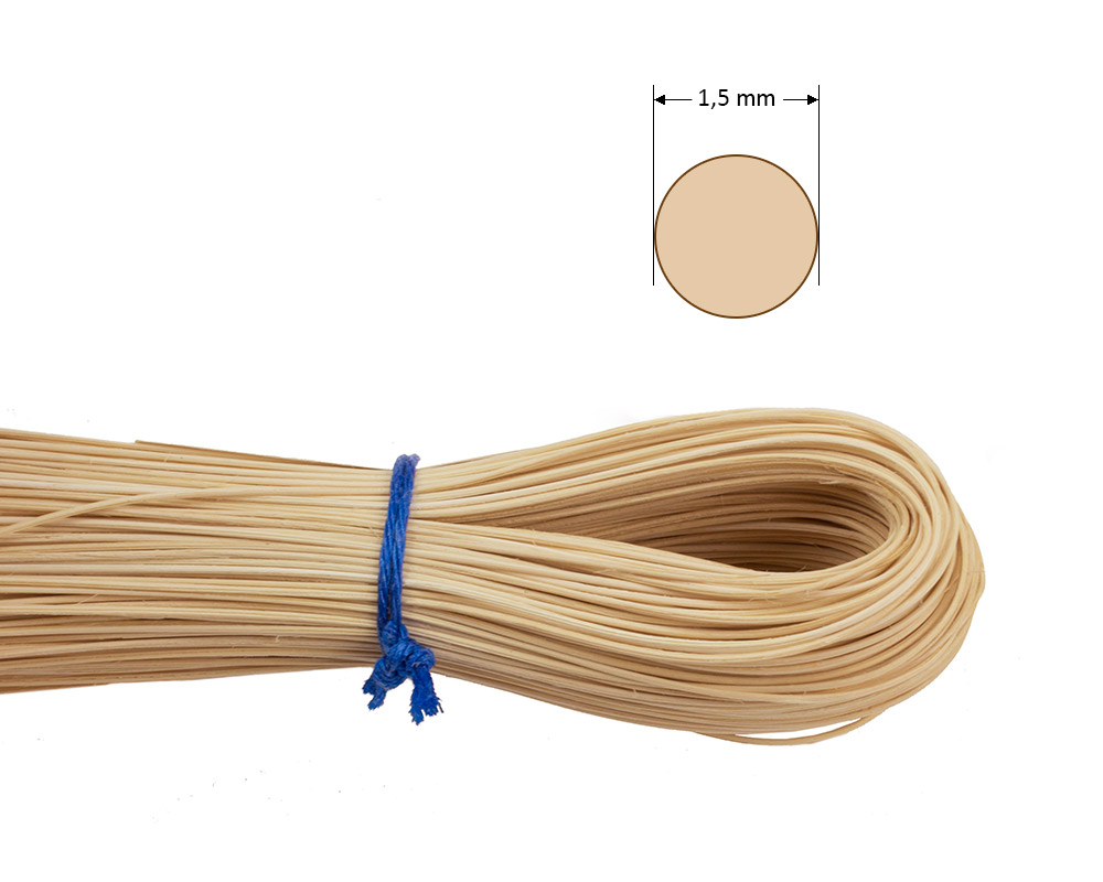 Peddigrohr rund natur 1,5 mm