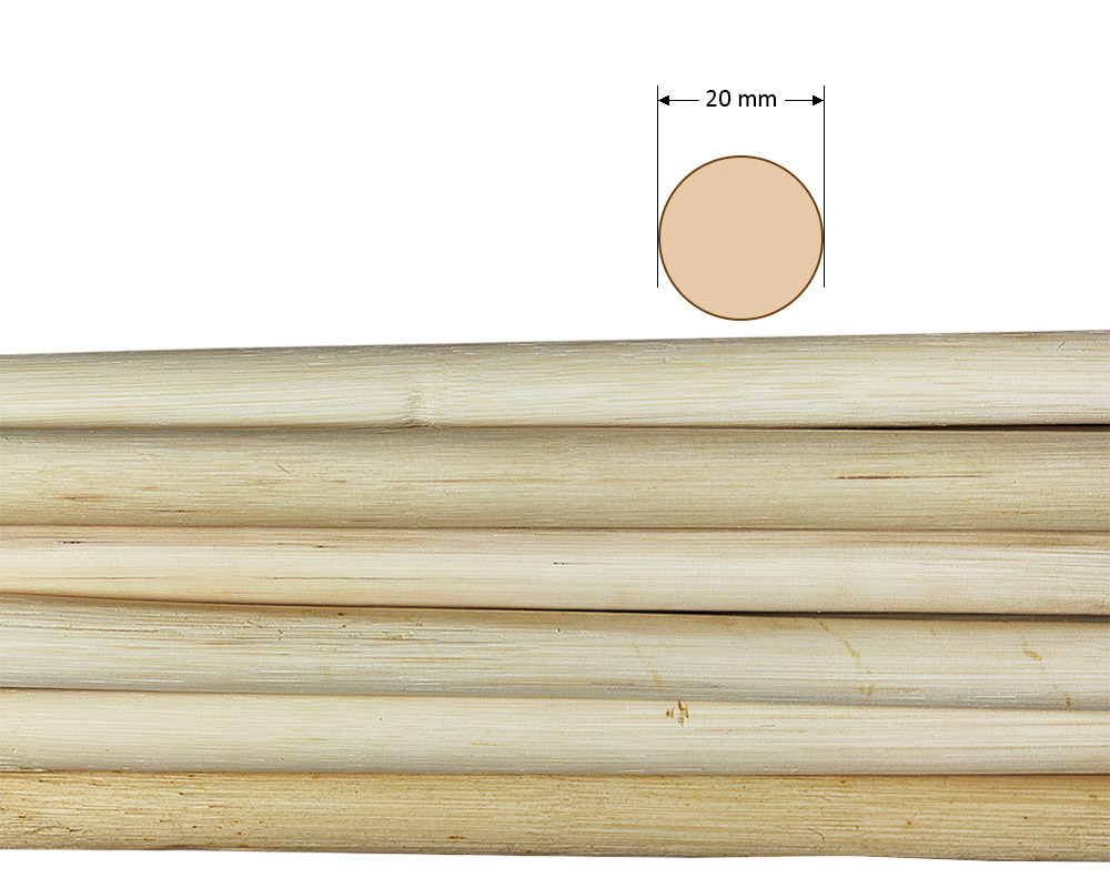 Peddigrohr rund natur 20 mm