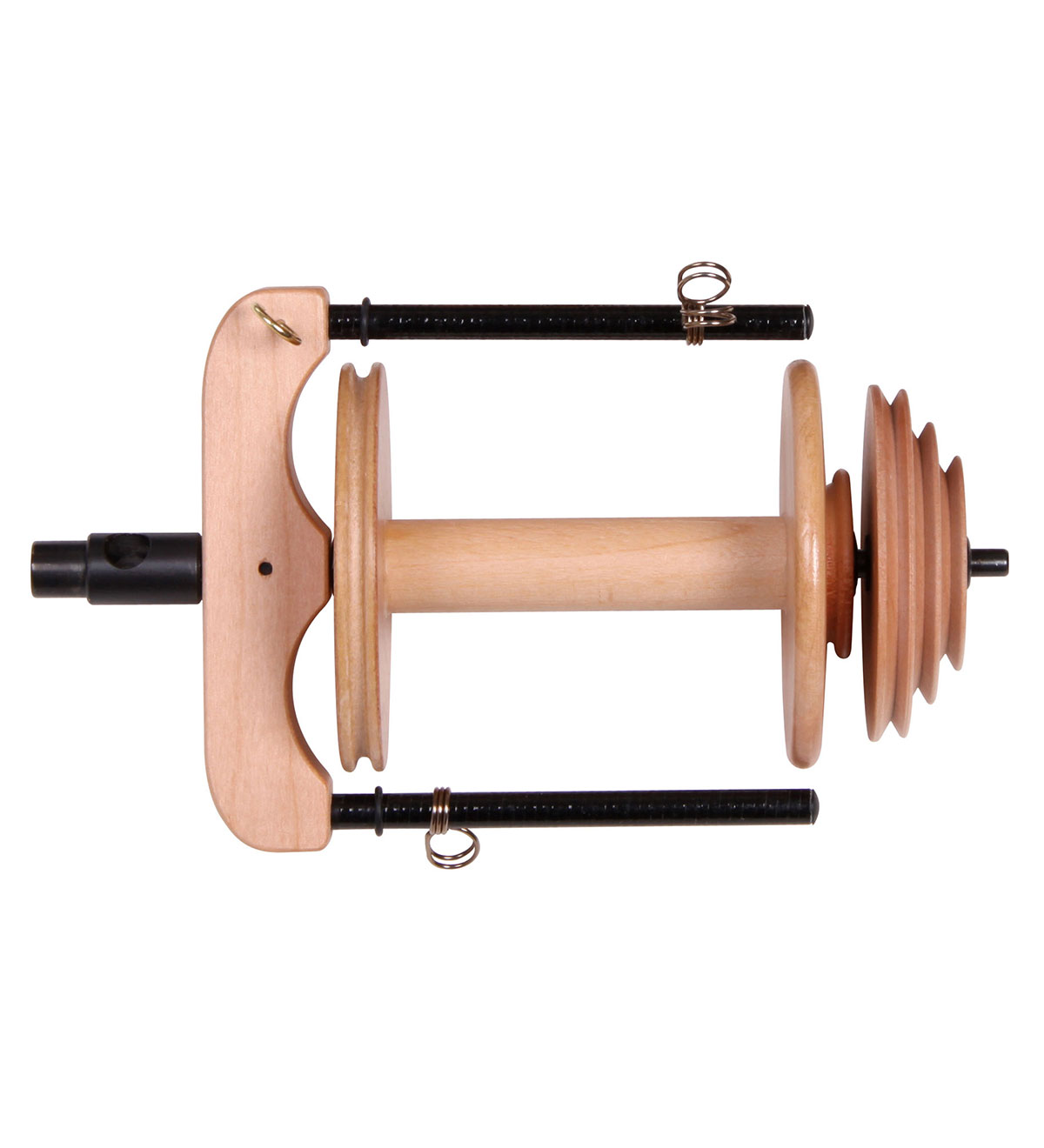 Ashford Double Drive Sliding Hook Flyer mit Spule natur