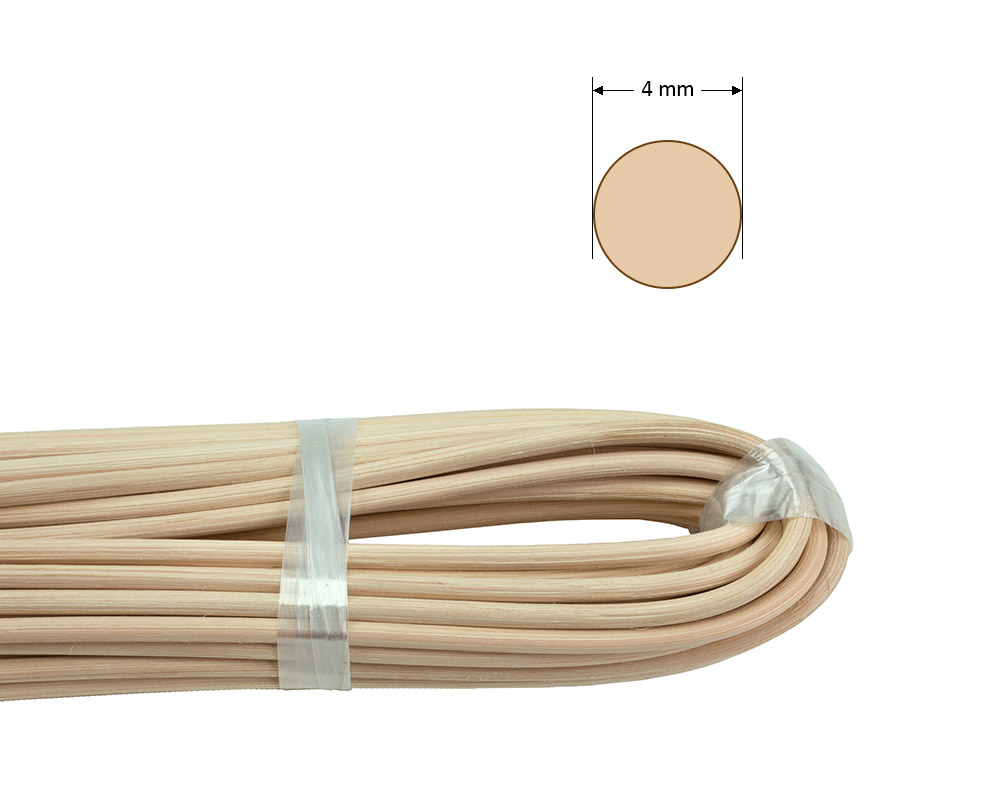 Peddigrohr rund natur 4 mm