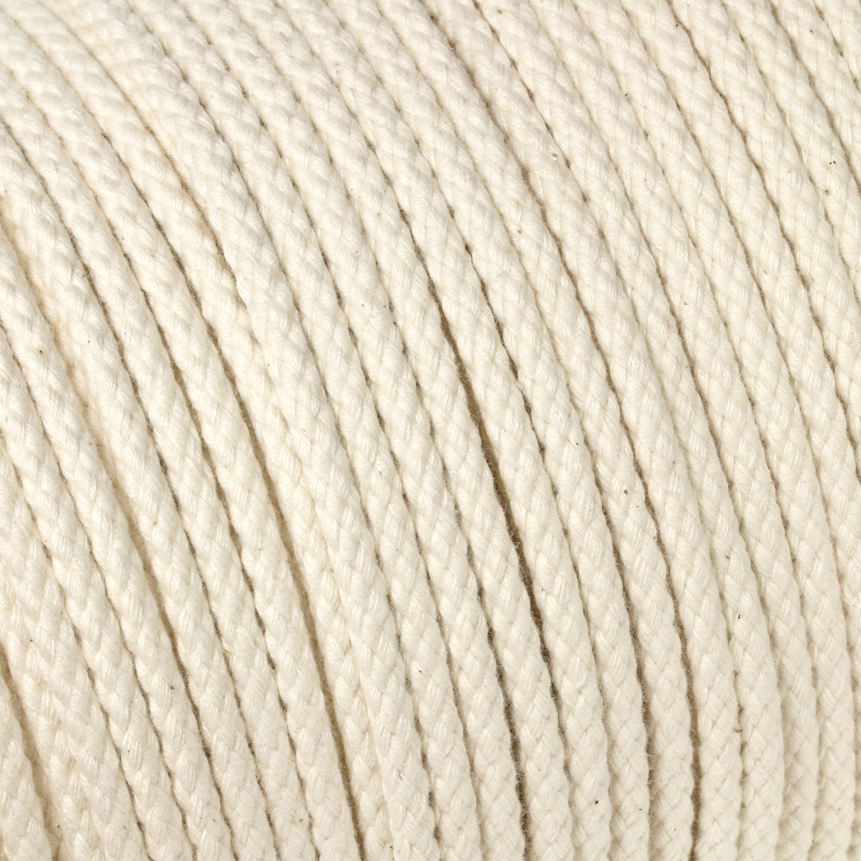 Baumwollseil strukturiert 6 mm natur hohlgeflochten