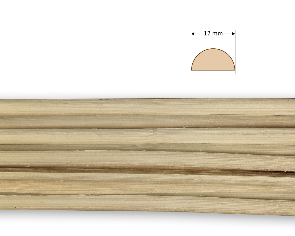 Peddigrohr gespalten natur 12 mm
